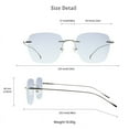 thumbnail image 4 of LifeArt Pure Titanium Frame Glasses/Blue Light Blocking Reading Glasses, Reduce Eyestrain, Stylish for Men and Women(Grey,+3.50 Magnification), 4 of 5