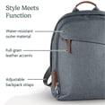 thumbnail image 3 of Mochila para pañales UPPAbaby Gregory Blue Melange Leather, 3 of 6