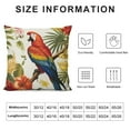 thumbnail image 6 of MLJA  Tropical Birds Toucan Throw Pillow Covers Parrots Flowers Leaves Outdoor Decorative Pillows Cushion Cases for Couch Sofa Bed Home Decor Set of 2, 6 of 6