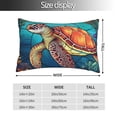 thumbnail image 2 of Fotbe Sea Turtle in Coral Funda de Almohada Decorativa Estilo Occidental, Lujo en Algodón, Fundas para Almohadas King, Cojín Estampado para Decoración del Hogar-16"x24", 2 of 6