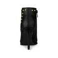thumbnail image 2 of BLISSFUL STEP Women's Pointed Toe Zipper Stiletto High Heel Ankle Boots Black 6, 2 of 7