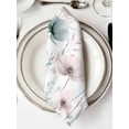thumbnail image 2 of Cloth Napkins Set of 6 - 20x20 Inches, Teal Pink Spring Floral Washable Reusable Table Napkins, Summer Botanical Watercolor Soft & Absortbent Dining Napkin for Party Wedding Hotel Restaurant, 2 of 8