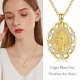 thumbnail image 4 of TANGPOET Virgin Mary Urn Necklace for Ashes Gold Plated Sterling Silver Virgen de Guadalupe Pendant Necklace Medalla de la Virgen Milagrosa Cremation Faith Anniversary Birthday Gift for Wife Mom Her, 4 of 5