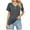 Dark Gray, variant on Summer Fashion Plus Size Tops for Womens 2025 Solid Color V-neck Comfortable Loose T-shirt Blouse Casual Tops