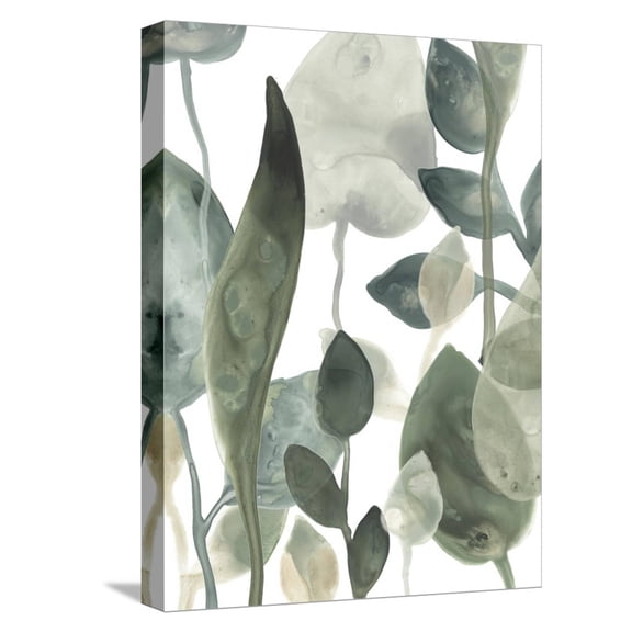 Art.com Water Leaves III Stretched Canvas Print Wall Art by June Erica Vess, 12" x 16"
