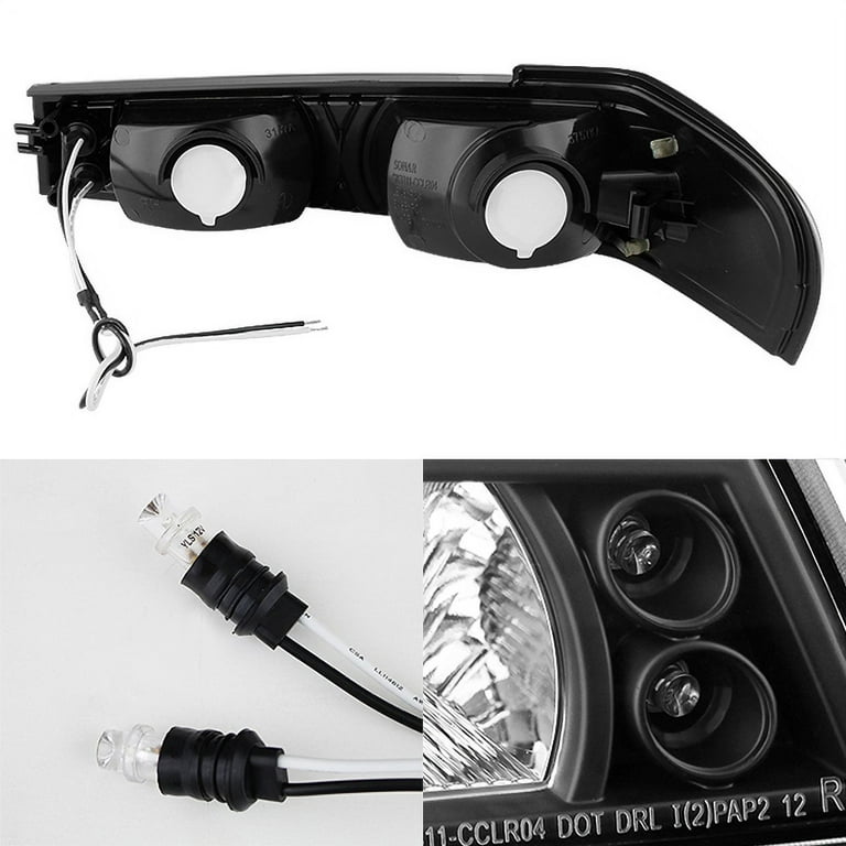 AKKON - For 2004-2012 Chevy Colorado | 2004-2012 GMC Canyon Black Head  Lights + Bumper Lights + Tail Lights Set