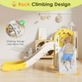 thumbnail image 4 of ZENPETIO 5 in 1 Toddler Slide for Toddlers Age 1-3, Cute Duck Theme Baby Slide with Basketball Hoop and Ball, Indoor and Outdoor Backyard Playground with Stair Yellow, 4 of 7