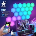 thumbnail image 1 of JUNZHEXIANGSHENG Hexagon Smart Wall Lights RGB Bluetooth Music Sync, 1 of 1