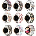 thumbnail image 2 of 20mm watch strap for Samsung Galaxy Watch active 2/42mm Gear S2/Sport band Printed silicone bracelet Amazfit bip active2 42 mm, 2 of 8