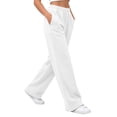 thumbnail image 5 of Women's Sweatpants Casual Loose Fit Solid Color Joggers with Drawstring and Multiple Pockets for Outdoor Sports, 5 of 9