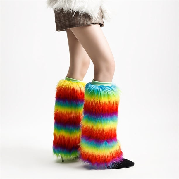 Calcetines Cubrepiés para Mujer Calcetines Protectores de Media Pierna Cubrebotas de Colores Cálidos Calcetines Apilados Calcetines de Mujer