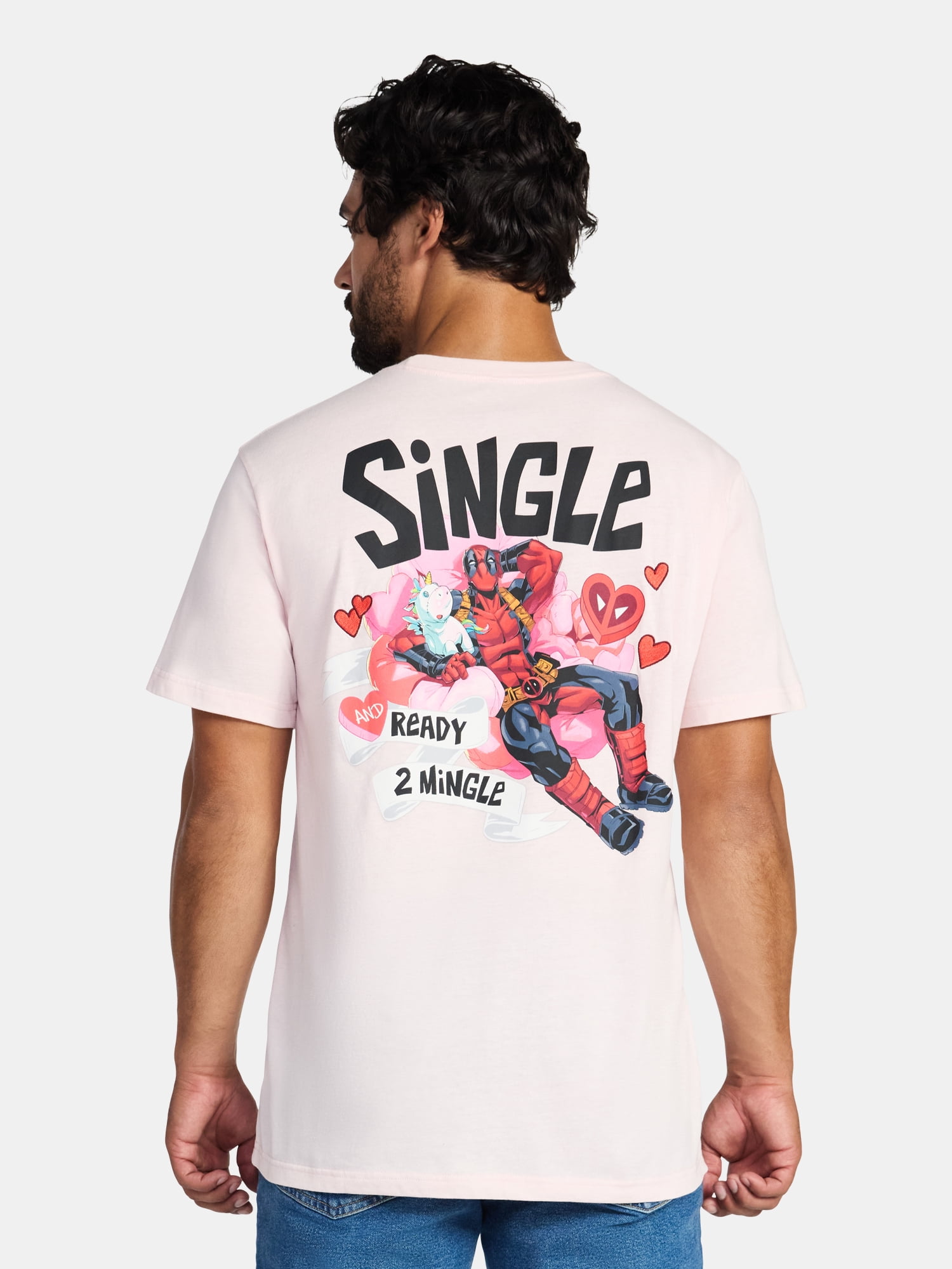 Deadpool, Men's & Big Men's Valentine's Day Graphic Tee, Sizes XS-3XL