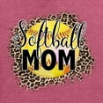 thumbnail image 2 of Softball Mom Animal Print Girl Sports Men's Graphic T-Shirt, Vintage Heather Red, X-Large, 2 of 4