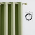 thumbnail image 3 of Blackout Curtains for Bedroom Cotton Textured Curtains 63 inch Length 2 Panels Set Grommet Window Curtains for Living Room Thermal Insulated Privacy 100% Blackout Drapes (Sage, 42 x 63 Inch), 3 of 7