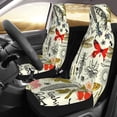 thumbnail image 3 of XMXT 2Pcs Car Seat Cover Decor Protector, Vintage Painting Dragonfly Butterfly Bucket Auto Front Seats Covers Fits for Cars SUVs Trucks, Universal Fit, 3 of 9