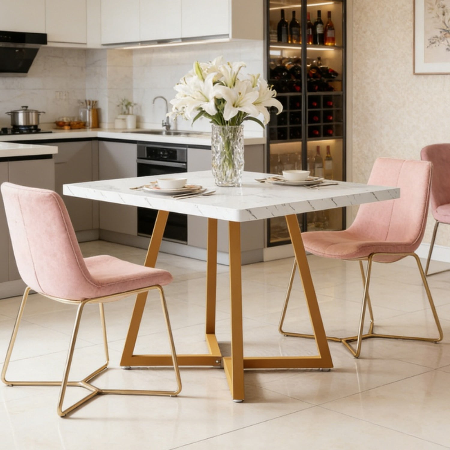 Square Dining Table, Industrial Style, 31.49 in W x 31.49 in D x 29.52 in H