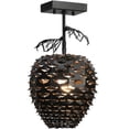 thumbnail image 3 of Meyda Tiffany 143079 Stoneycreek Pinecone 11" Wide Semi-Flush Ceiling Fixture - Bronze, 3 of 3