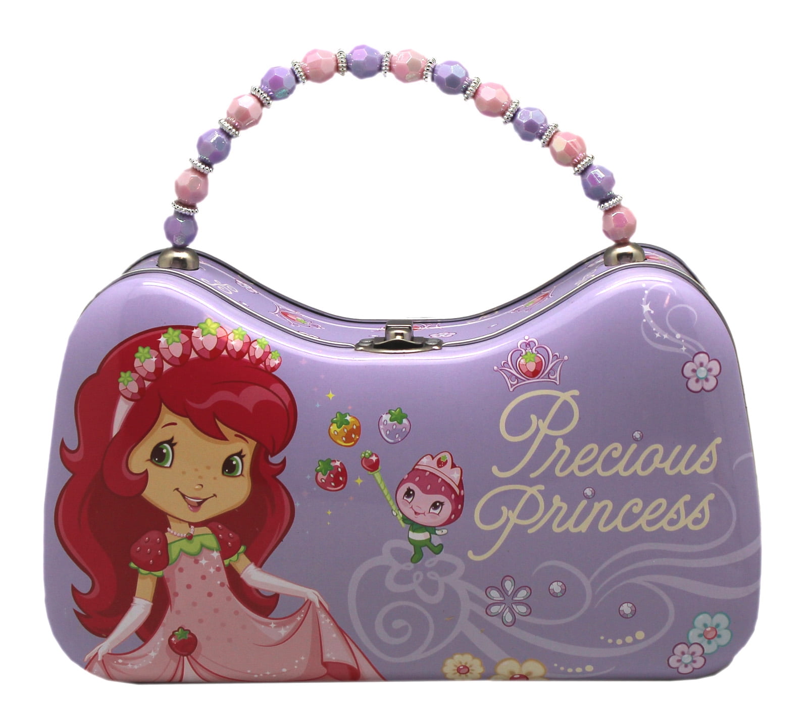 Strawberry Shortcake Floral Lavender Colored Kids Hard Shell Purse
