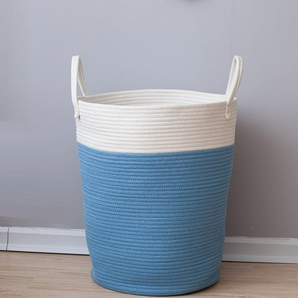 de Lavandería Bolsa de Lavandería Organizador con Manijas - Colco  Cesta de almacenamiento de tejido de algodón