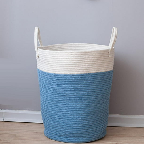 de Lavandería Bolsa de Lavandería Organizador con Manijas - Colco Cesta de almacenamiento de tejido de algodón