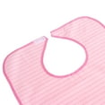 thumbnail image 4 of Shisuyan Stripe Machine Washable Double Layer Adult Waterproof Bib Mealtime Clothing Protector (Pink), 4 of 8