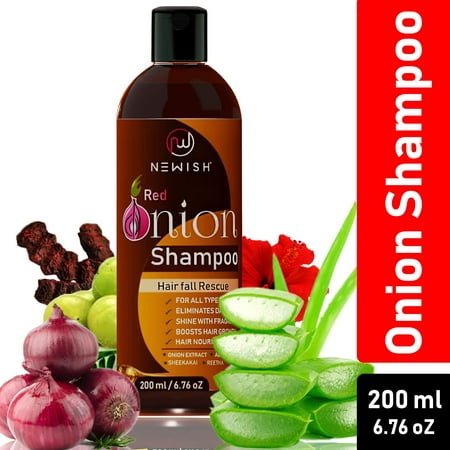 Newish Red Onion Shampoo For Hair Growth and Hairfall Control (Sls & Paraben Free) For Men and Women, 200 (Best Shampoo For Men In India)
