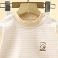 thumbnail image 6 of Baby Boy Girls Girls' 2 Piece Made With Cotton Sleepwear Fall Clothes Fall Winter Outfit 90 Boy Girl Khaki Fall Winter Tops+Pants Pajamas & Dailywear Set, 6 of 7