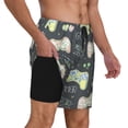 thumbnail image 3 of Goofa Gamers Printed Men's Swim Trunks Board Shorts Quick Dry Mens Swimming Trunks with Compression Liner,Breathable Fit Hawaii Beach Shorts-, 3 of 9