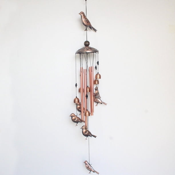 11 campanas de viento de cobre hechas a mano: un sonido único y hermoso que transmite la cálida melodía del hogar.