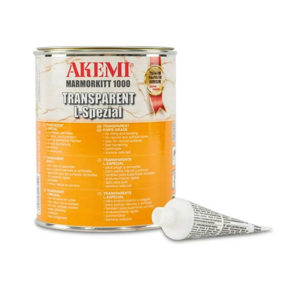 Akemi Marble Filler 1000 Transparent L-Special 1 kg. - Knife-Grade Polyester Adhesive