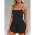 thumbnail image 5 of Women'S Summer Sleeveless Rompers Spaghetti Strap Double Lined Shorts Jumpsuit  Outfits Black XXL, 5 of 7