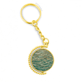 thumbnail image 1 of water surface ripple blue waves fish metal connector key chain accessory en keyholder, 1 of 3