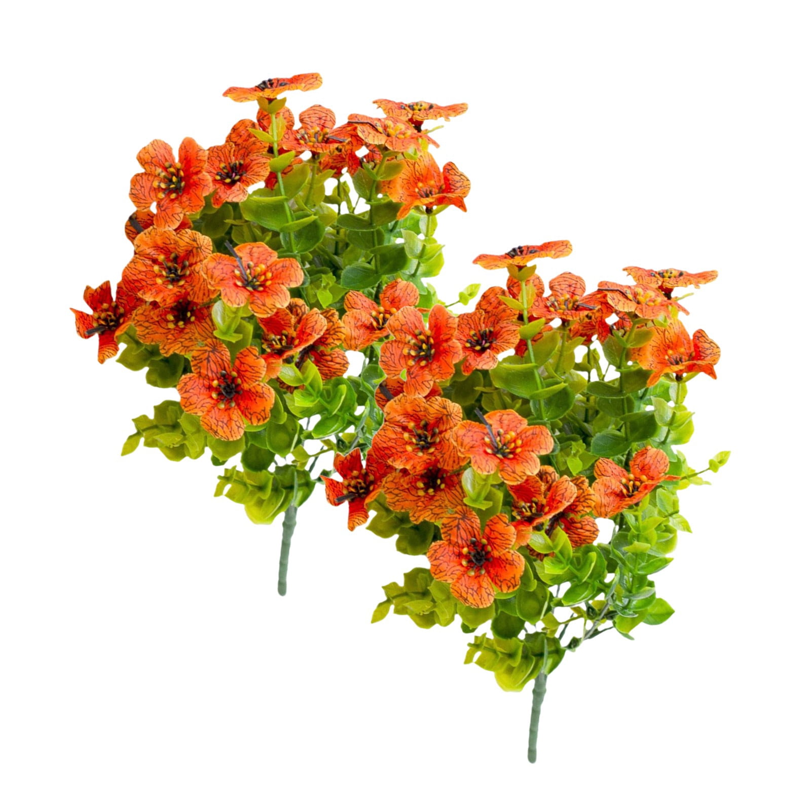 ZTTD Artificial Fake Flowers for Outdoor Spring Decoration, 2 Bundles Faux Silk Colorful Daisies UV Resistant Realistic for Outside Porch Patio Home Yard Garden Planters Pots Window Box