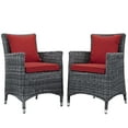 thumbnail image 2 of Modway Summon Ensemble de Salle à Manger d'Extérieur Sunbrella® 2 Pcs en Canvas Red, 2 of 6