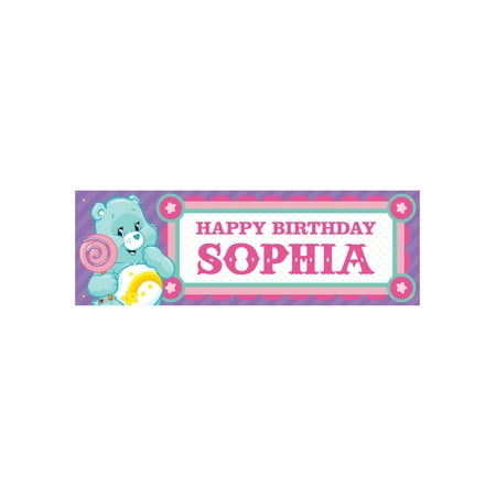 personalized care bears make a wish birthday banner 72 walmart com