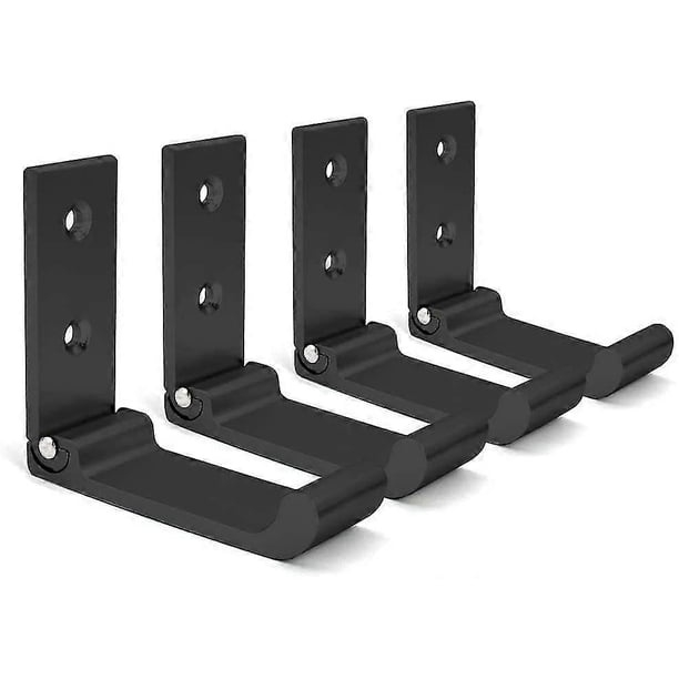 Foldable Wall Hooks, 4 Pieces Wall Mounted Helmet Holder, Invisible Coat Hooks, Aluminum Wall Hook
