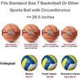 thumbnail image 2 of Tamaño 7 (29.5") Bolsa de baloncesto Balón de fútbol Fútbol Voleibol Softbol Soporte para bolsa de pelota deportiva + Correa de hombro ajustable 2 bolsillos laterales de malla para botella de agua, 2 of 7