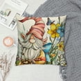 thumbnail image 2 of PRATYUS Hello Spring Gnome Decorative Throw Pillow Covers, Spring Just Bloom Flower Cushion Case Decor, Floral Farmhouse Seasonal Home Spring Decoration for Sofa Couch 22x22in, 2 of 5