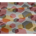 thumbnail image 4 of oneOone Cotton Jersey Black Fabric Triangle & Hexagon Geometric Craft Projects Decor Fabric Printed By The Yard 58 Inch Wide, 4 of 4