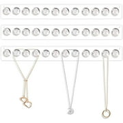 Acrylic Necklace Holder Set of 3, Wall Mounted Jewelry Organizer Hanging ,Clear Necklaces Hanger, Jewelry Hangers for Necklace, Bracelet, Gift for Girls Women