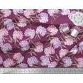 thumbnail image 2 of Soimoi Cotton Jersey Fabric Leaves & Lilac Floral Print Sewing Fabric Yard 58 Inch Wide, 2 of 3