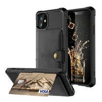 Feishell for iPhone 12 Mini Wallet Case, with ID&Credit Card Holder Slots Pockets Wallet Back Cover Stand Flip Folio Leather Magnetic Absorption Cover For Apple iPhone 12 Mini 5.4", Black