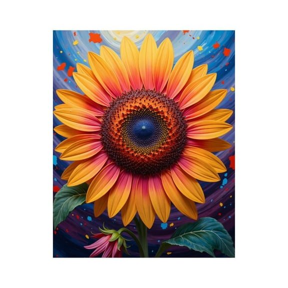 Paint By Numbers Kit for Adults Beginner - Sunflower Vivid Abstract Art Colors DIY Canvas Painting Kits for Adults, Frameless Paint By Number for Adults for Home Wall Decor 16x20 Inch