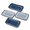 Rectangular Blue Reactive Color-9.8 Inch, variant on Rectangle Brown Reactive glaze 12.4 Inch Ceramic Dinner Plates, Set of 4