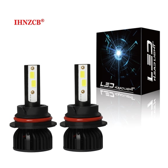 IHNZCB 9007/HB5 LED Headlight Bulbs High Low Beam Replacement Bulb 6000K (Pack of 2)