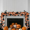 thumbnail image 2 of PuSpu 69in Halloween Vines Set - 2pcs Black Artificial Maple Leaf Vines for Indoor Halloween Decoration, 2 of 6