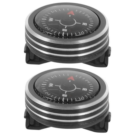 HONITANO 2Pcs Practical Compass Detachable Compass Watch for Hiking and Camping Aluminium Alloy 1.0In