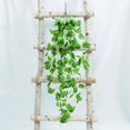 thumbnail image 2 of Planta verde artificial, planta de ratán verde, planta de rábano verde, cesta colgante de pared, orquídea colgante, planta falsa, vid colgante, hoja verde, flor decorativa de pared, 2 of 4
