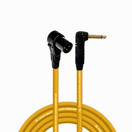 Columber Cable - Right Angle XLR Male to Right Angle 1/4" TS 3-Pin Connector