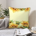 thumbnail image 6 of Kll Sunflowers Decorative Throw Pillow Covers Velvet Soft For Couch Sofa Bedroom Living Room Outdoor -20"X20", 6 of 8